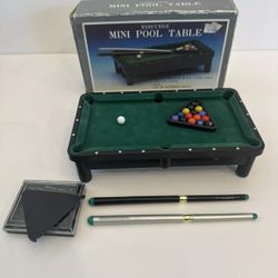 Vintage Executive Pool Table Billiards Mini Games Set Has Damage And Repairs
