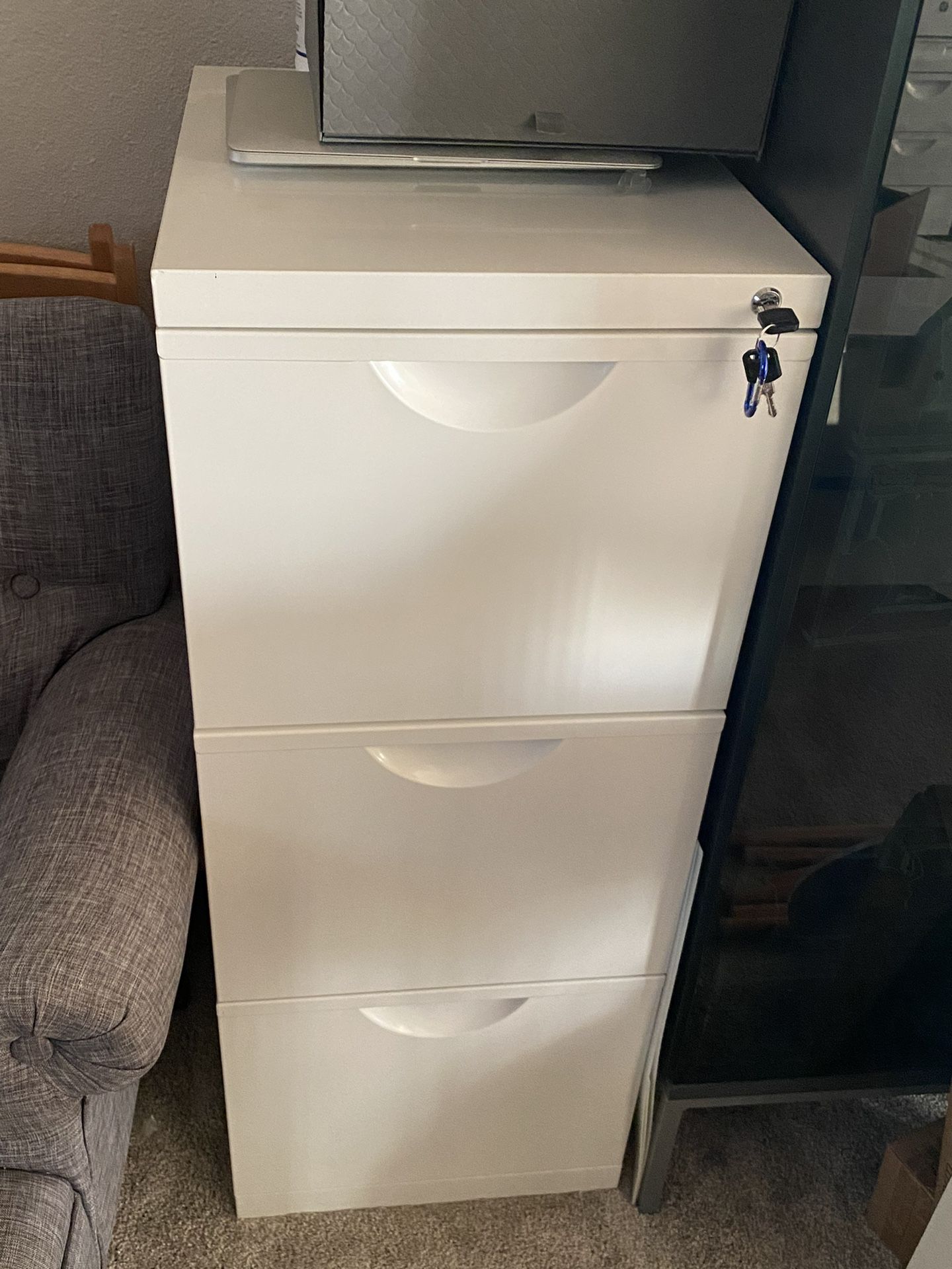 IKEA 3-Drawer Steel File / Filing Cabinet, White
