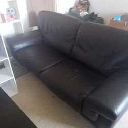 Leather Black Sofa 