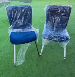 2 Blue Fabric Chairs