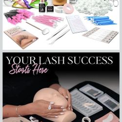 Hoka Lash Eyelash Extension Kit & Training Course and Certification, Professional Lash Extension Kit for Beginners 