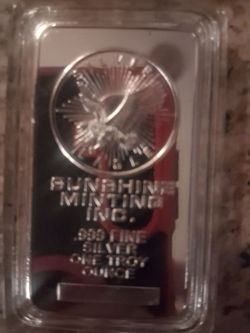 Silver eagle .999 silver one Troy ounce bar