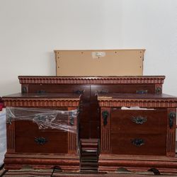 King Dresser/Mirror + Night Stand Set