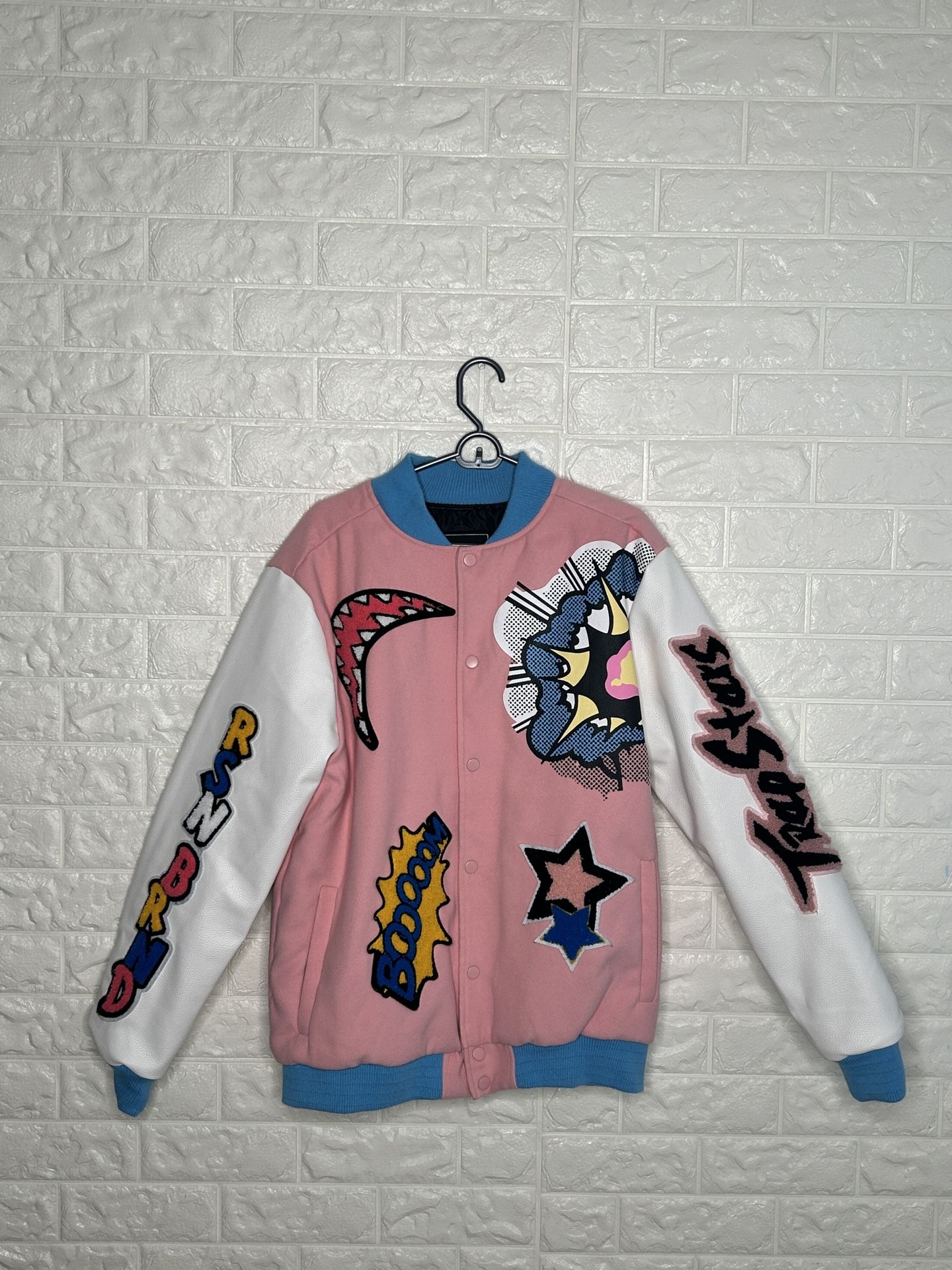Reason - Pop Art Varsity Jacket (Pink)