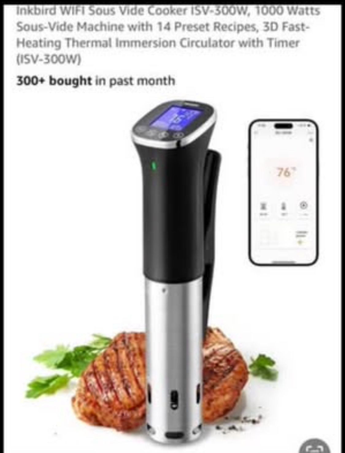 New Inkbird WIFI Sous Vide Cooker