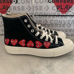 CDG PLAY x Converse Multi Heart Black Size 8.5