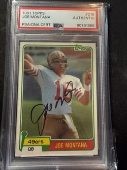 1981 Joe Montana 216 Rookie PSA DNA Authentic Topps