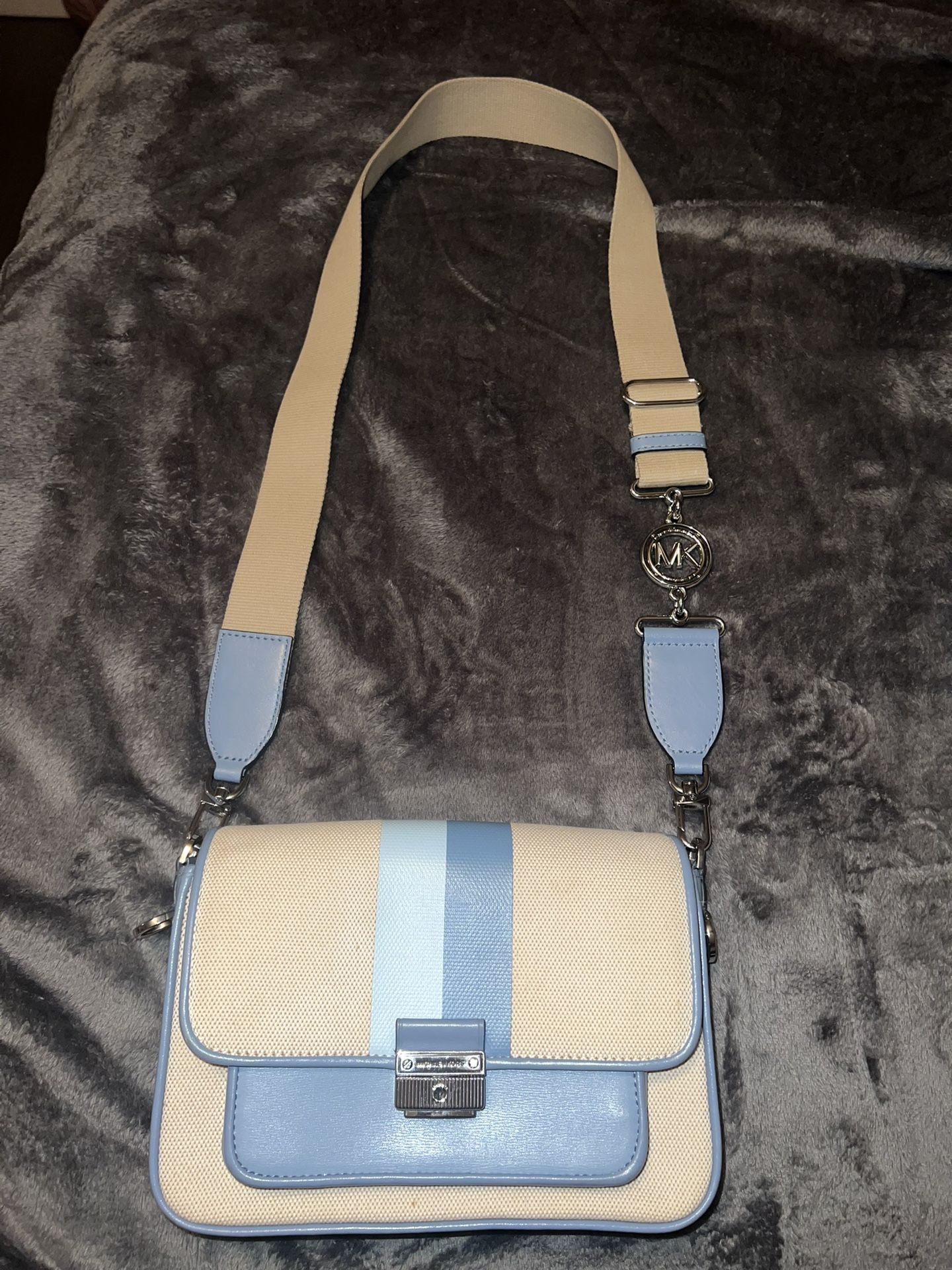 Michael Kors Crossbody Bag, Blue/Beige