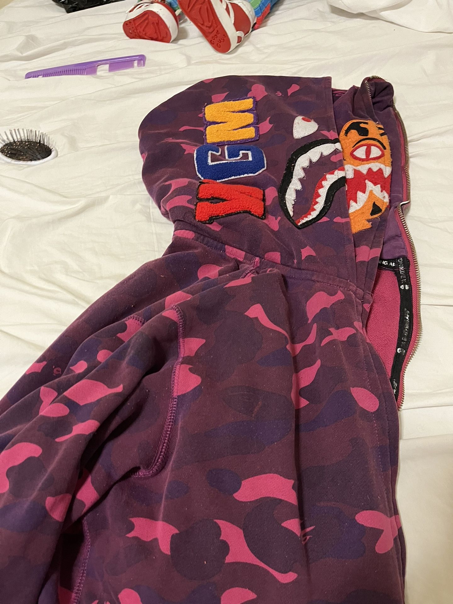 Bape Camo Double Hooded Zip Up