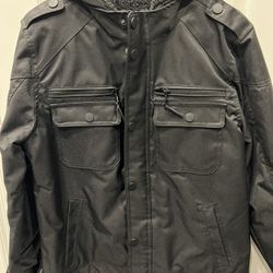 New Mens Medium Black Jacket 
