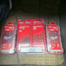 New Milwaukee Red Helix Cobalt Drill Bits And One  Diablo Metal DEMON 15 Piece Drill Bit Set