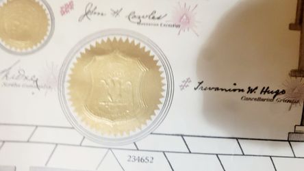 Formal masonic certificate.