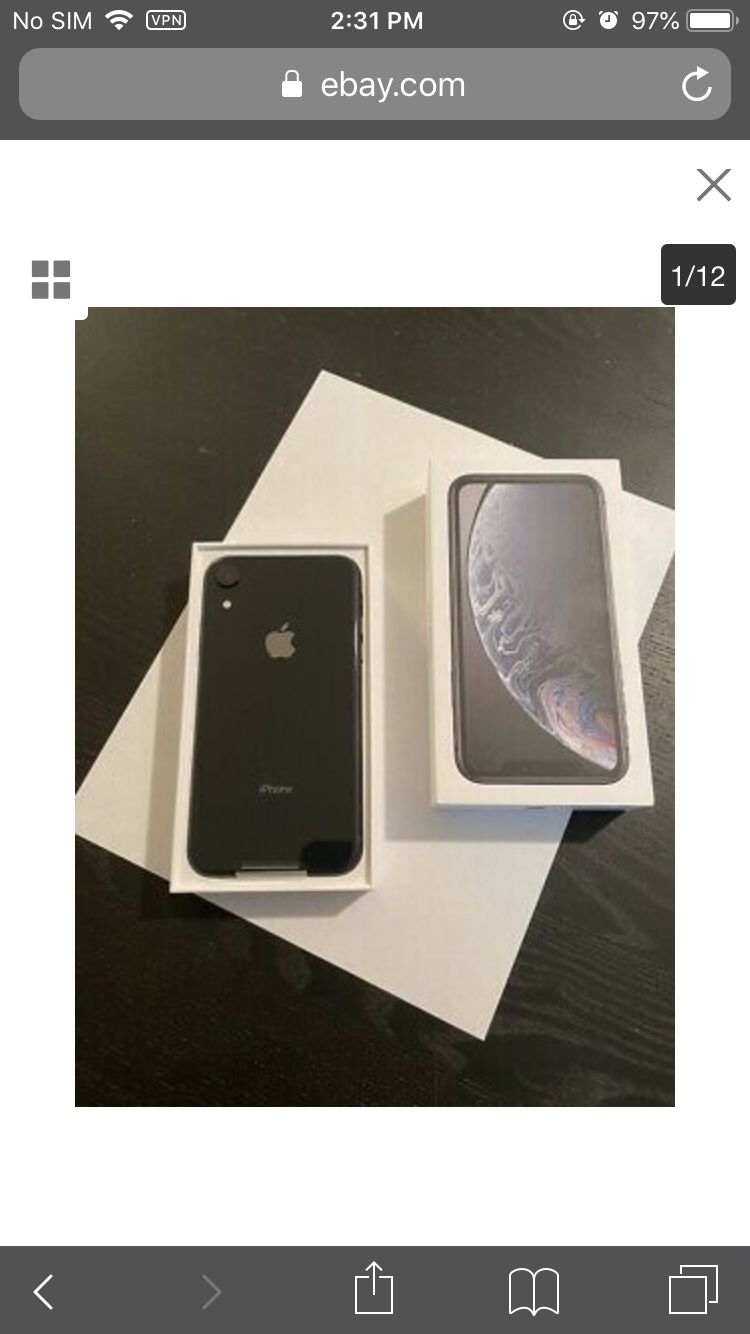 Apple iPhone XR - 64GB - Black (T-Mobile) A1984 (CDMA GSM) NEW - OPEN BOX