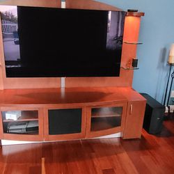 TV Credenza With Lighted Wall.