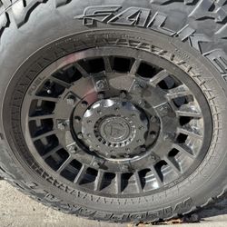 Fuel Black Wheel And  Falken Wildpeak Tires 