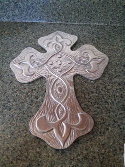 Heavy metal cross pewter cross