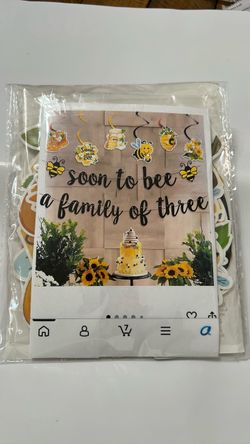 Bee Baby Shower Party Decoration Set