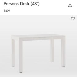 Used Black West Elm Parsons Desk