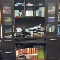 Desk With Wall Unit