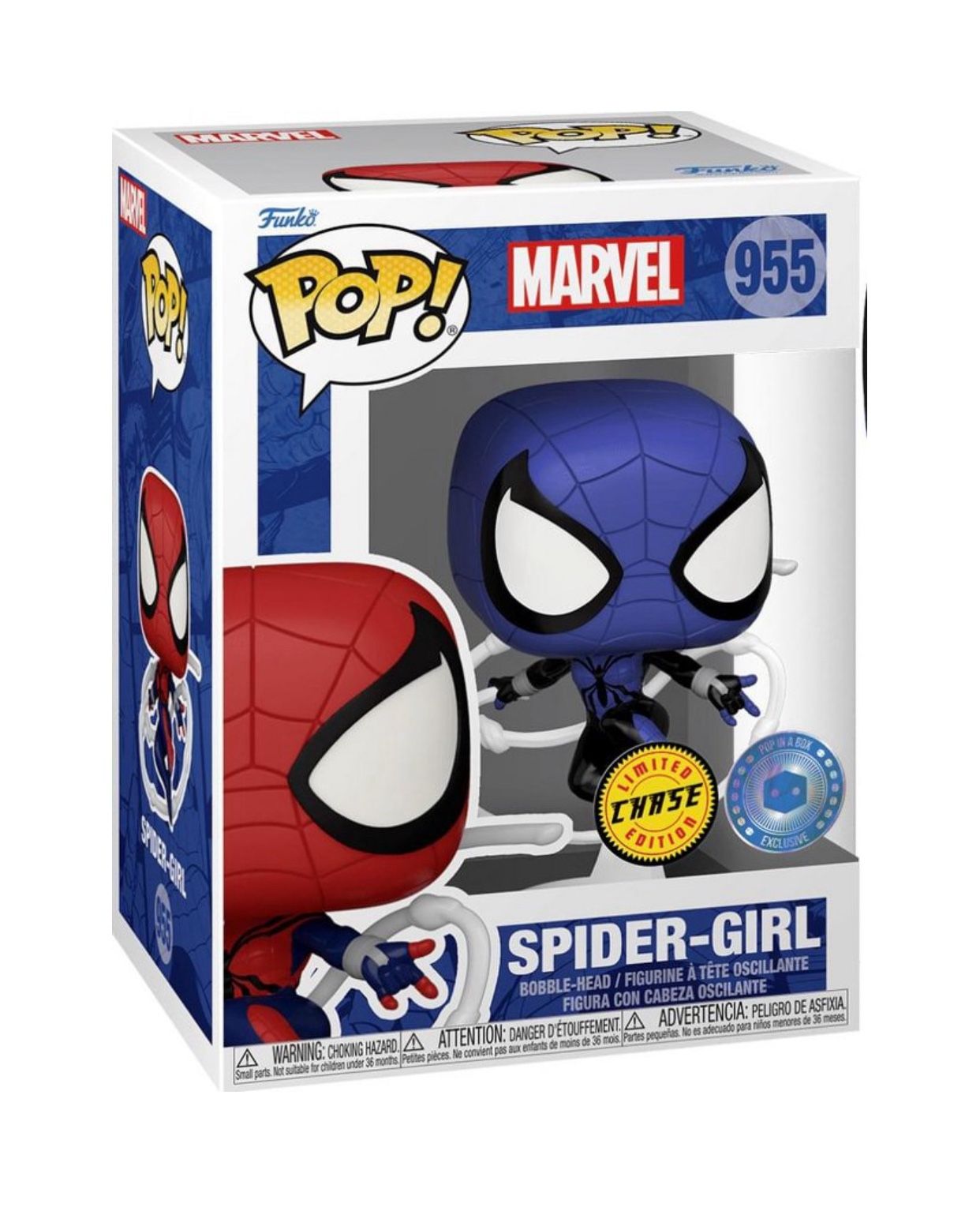 Funko Pop! Marvel ~ Spider-Girl Blue Suit CHASE #955 ~ PIAB Exclusive Limited Ed