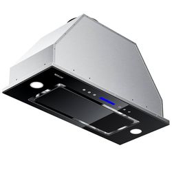 EKON New 36'' Built-in/Insert Range Hood, 900 CFM tempered glass with Touch Control, Ducted/Ductless Convertible, 2 Pcs Adjustable Lights, 3 Pcs Baffl