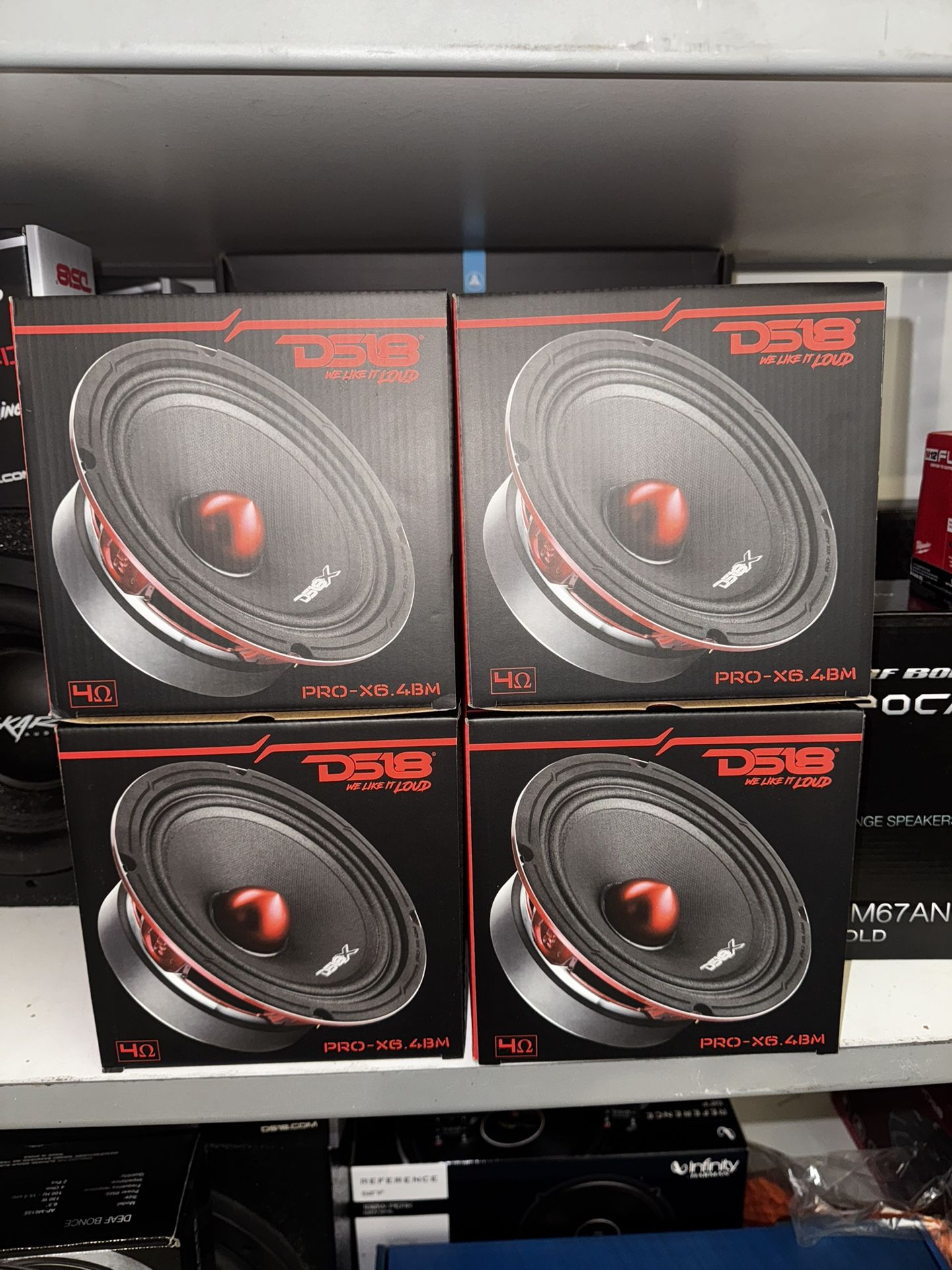 (4) Ds18 Red Tip Speakers New