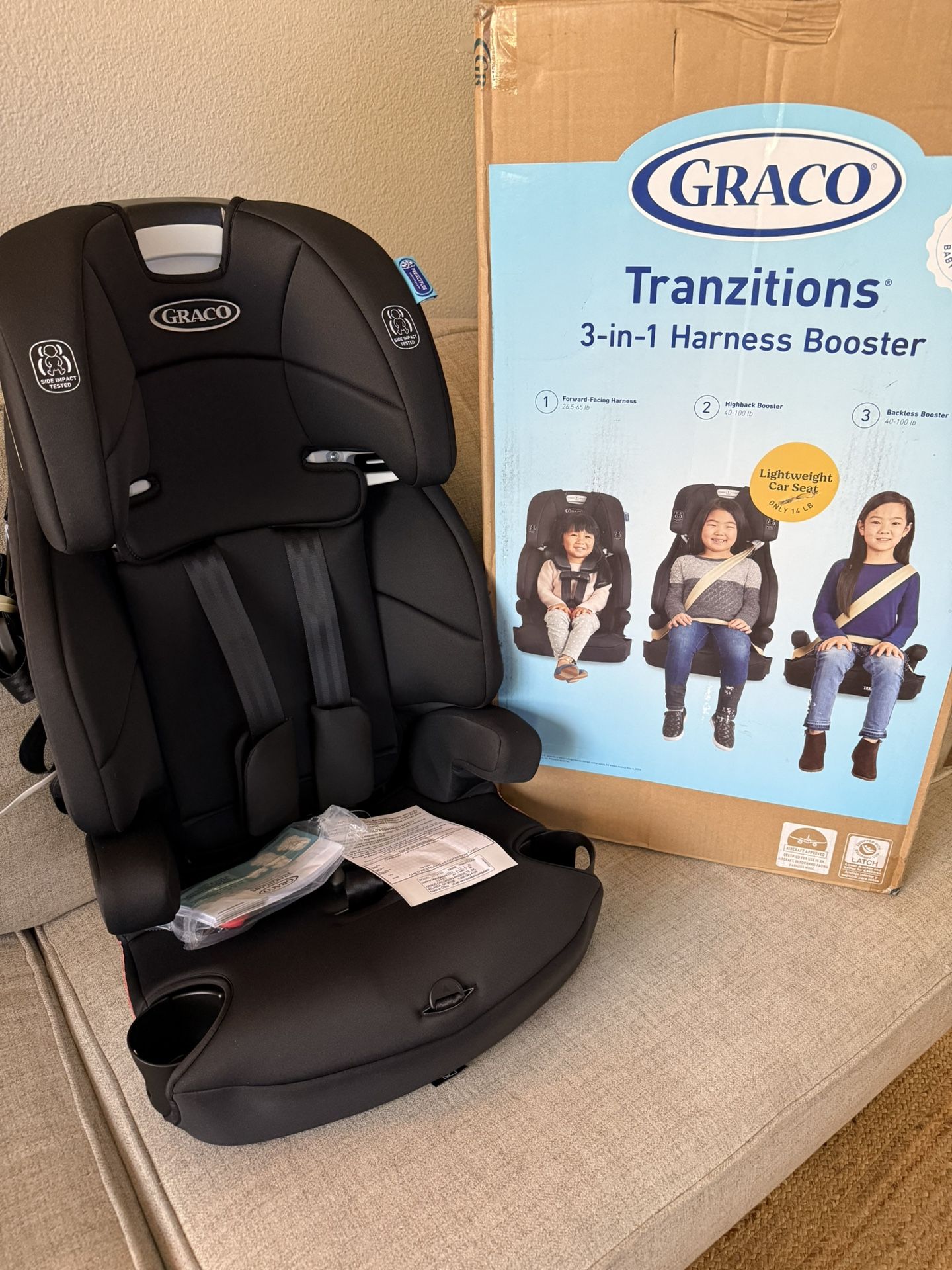 Brand New Graco tranzitions 3-in-1 harness booster seat