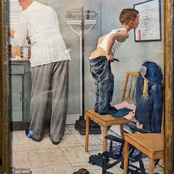 Norman Rockwell Framed Lithograph Doctor’s Office 11X15”