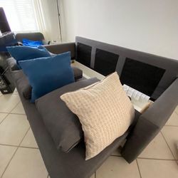 Sofa Cama Queen Gris Oscuro 