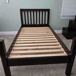Twin size Bunk bed with storage steps.