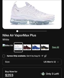 Nike Air VaporMax Plus White Sneakers
