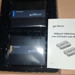 Gofanco HDBaseT HDMI Extender over CAT5e/6/7 with IR - 70m.