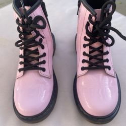 Child Dr. Martens Pink Patton leather Boots 