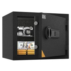 Fireproof safe with Digital Lock 1.2 Cubic Feet, Black