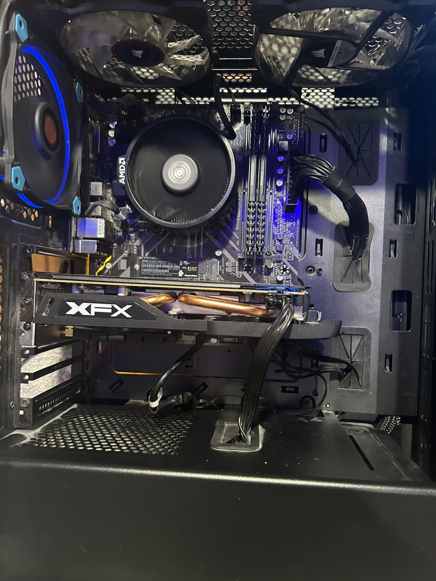 Custom Gaming PC – Ryzen 5, RX 570, 24GB RAM, WD Black SSD, Wi-Fi Ready, Corsair Case
