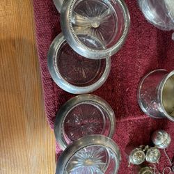 Glass With Silver-plated Trim 