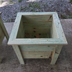 Wooden planters.