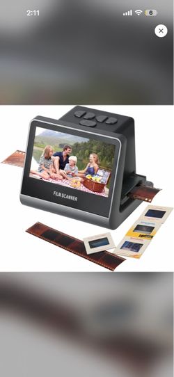 22 MP movie and slide scanner with 5-inch LCD screen, converts 1,378 in/126/110 color and B&W/slide negatives to high-resolution JPEG digital photos  