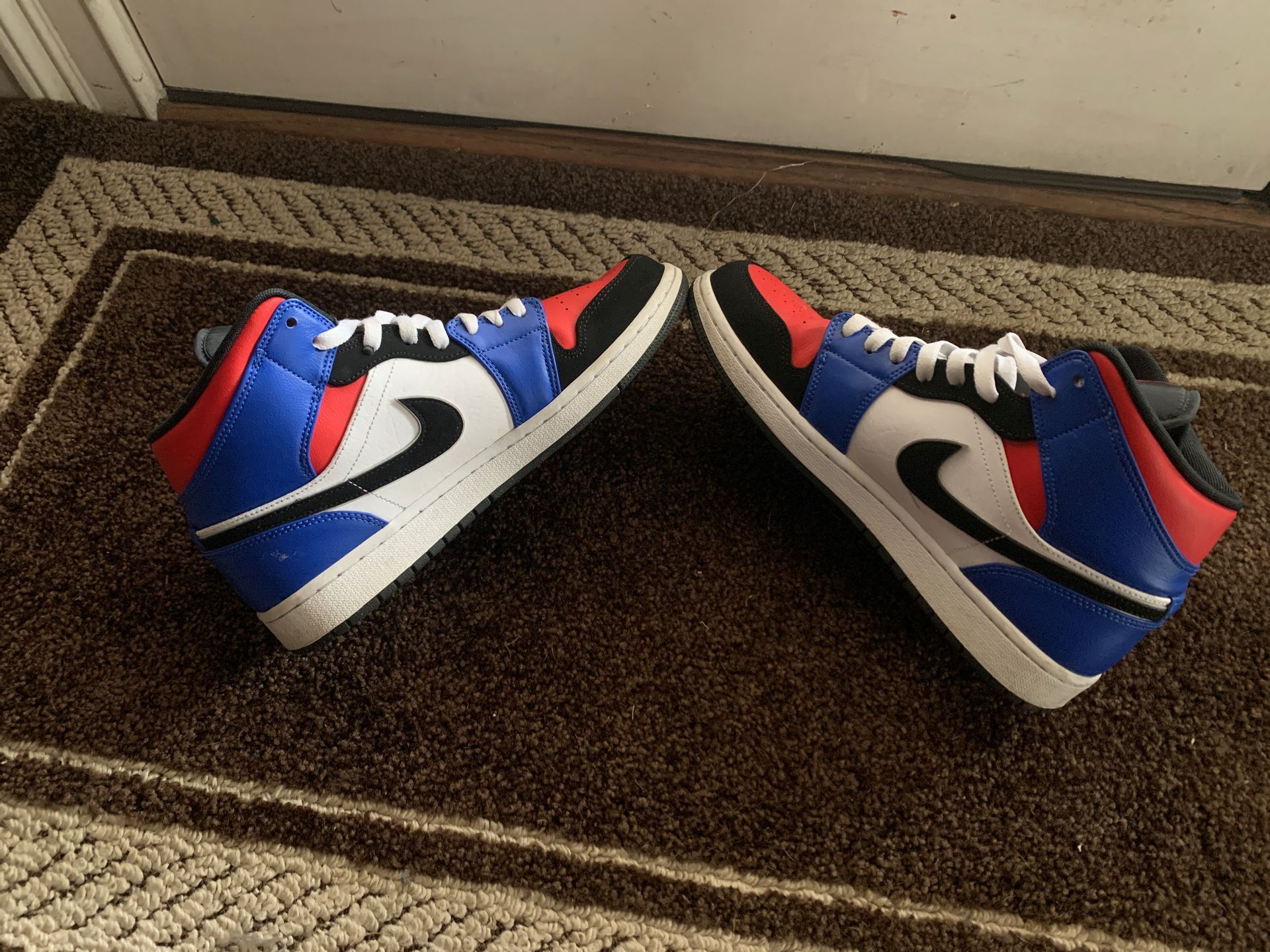 Jordan 1 red white blue and black