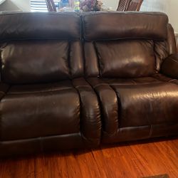 Electric Recline Leather Couches