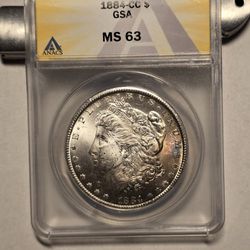 1883 CC Morgan Silver Dollar GSA