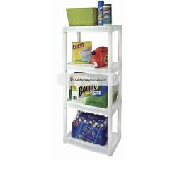 4-Tier Heavy-Duty Plastic Shelves