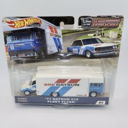 New Hot Wheels Team Transport "71 Datsun 510 Fleet Flyer #9