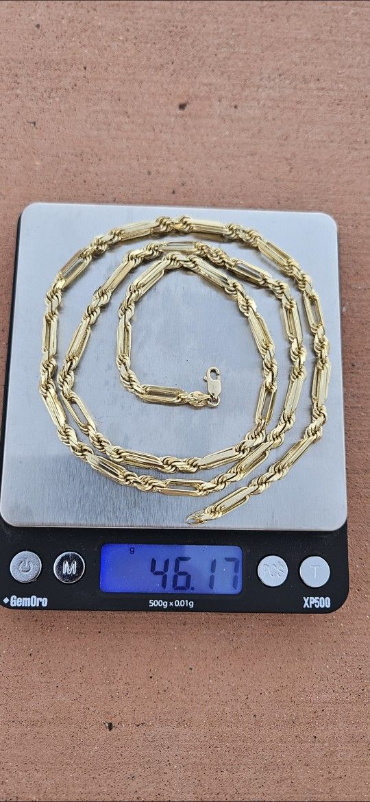 14k New Real Gold Milano Chain 46.17grams. 5mm 26inches Long Firm Price