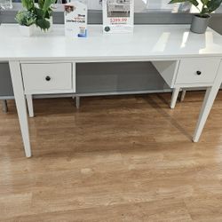 White Desk 2 Drawers