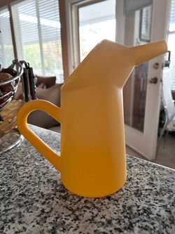 Yellow Plastic Funnel Cake Batter Pouring Pitcher.