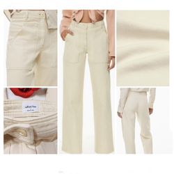 NWOT ARITZIA Wilfred Free Modern Utility Pant / utility Pants/ Denim SZ 4 (40”L)