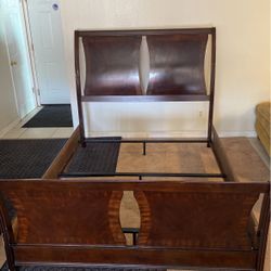 Queen Size Wood Bed frame & Headboard 