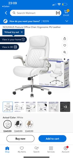 NOUHAUS Posture Office Chair. Ergonomic PU Leather Executive Chair
