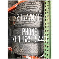 Used Tire For Sale 235/70/16 $45 each free mounting and Balancing